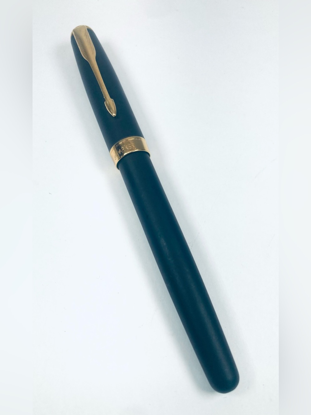 Authentic 2002 Parker Sonnet Fountain Pen Matte Black Gold Trim France A II